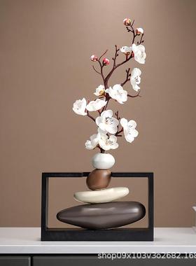 现代简约来客运XFP转花时瓶厅装饰品高颜值新款新中式玄电关视柜