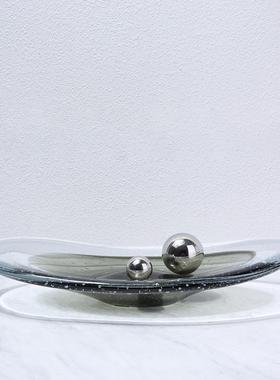 果样盘合集玻璃水果盘轻奢桌面件现果盘代家居板间软摆装装饰大品