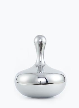 现代轻奢北欧简约A3保龄银色璃玻电镀摆件样房板售软楼处客厅装饰