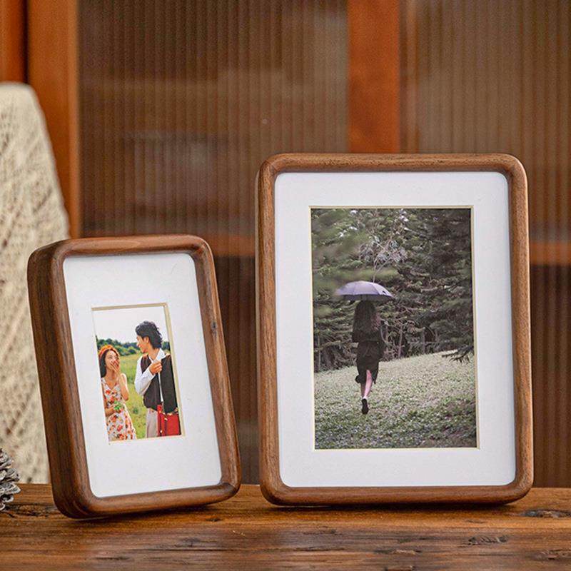 榫卯7寸相框摆YJ8台级感黑胡桃实6寸寸十寸高A木4写真书法制作,淘宝优惠券,粉丝福利购,淘宝优惠卷