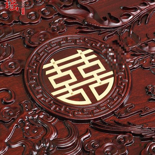樟木箱陪嫁香樟木箱子龙凤喜婚嫁箱全樟木字画箱木箱实木加厚衣箱 - 图0