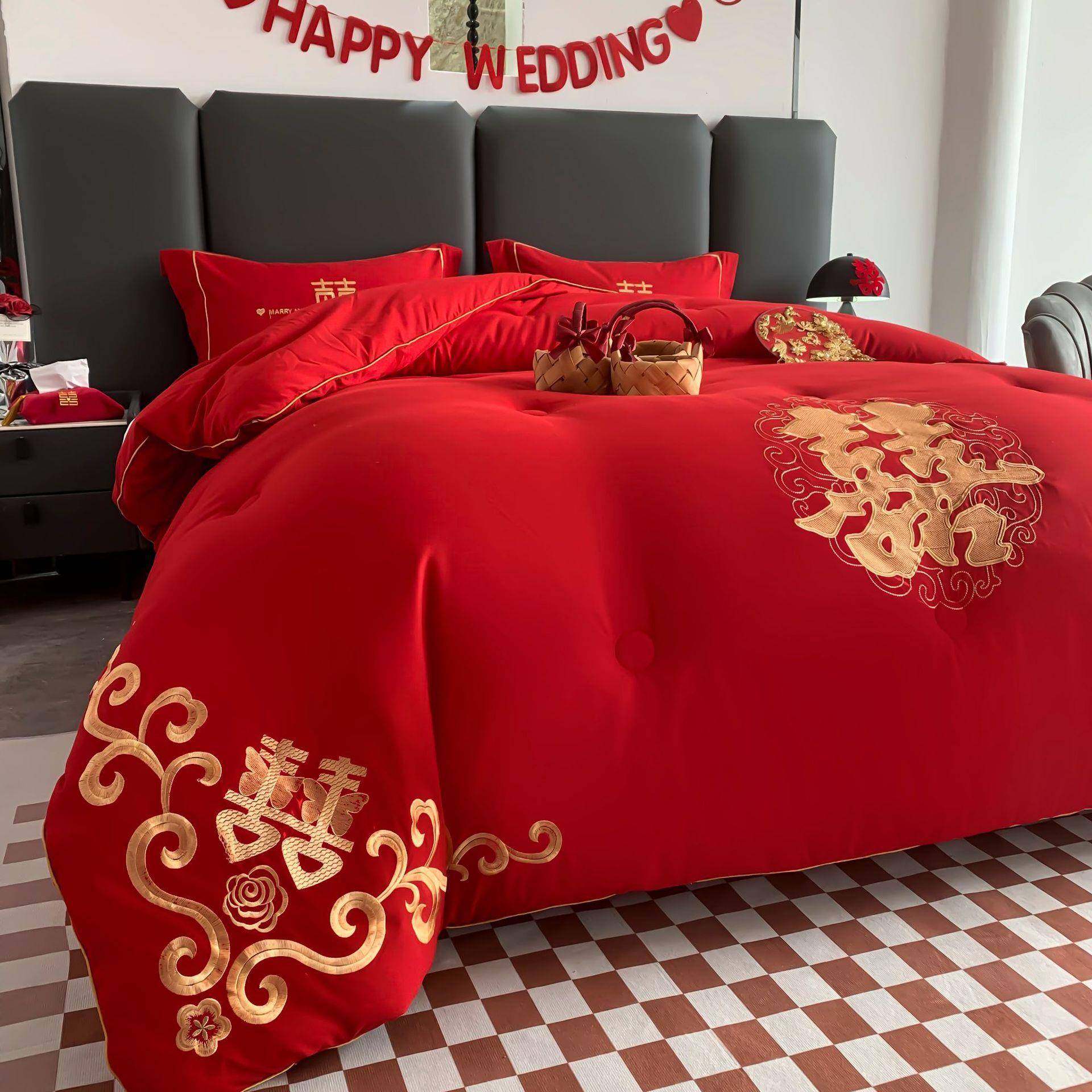 大红色结婚被子陪嫁春秋被大豆夏凉被芯喜被婚庆新婚冬被嫁妆婚被,淘宝优惠券,粉丝福利购,淘宝优惠卷