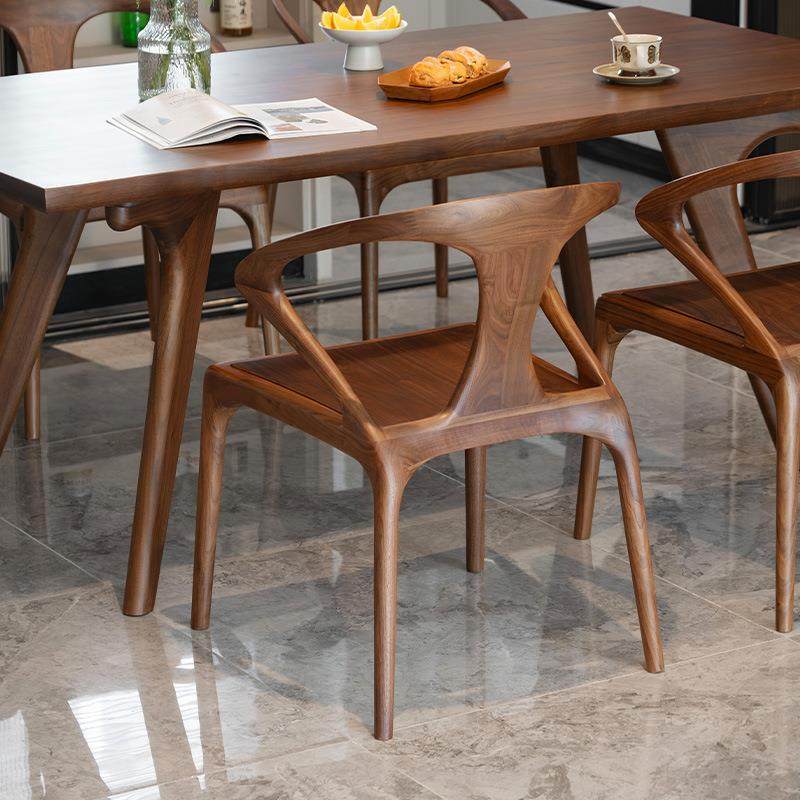 黑胡桃木椅办公椅北美书桌家用木剑北欧全实餐厅家具现代简约餐椅,淘宝优惠券,粉丝福利购,淘宝优惠卷