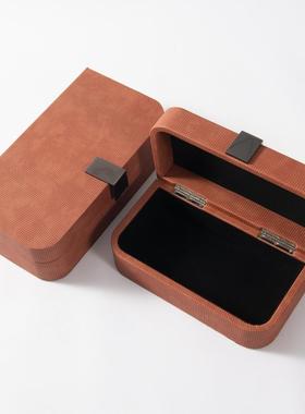 现代约梳台木质储盒软妆装饰品简摆RZ-1730物件卧室皮革首饰收纳