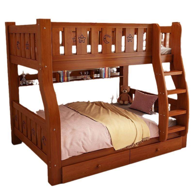 上下铺双层床两层上下床高低床实木子母床交错式小户型木床儿童床,淘宝优惠券,粉丝福利购,淘宝优惠卷