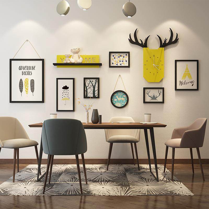北表欧简【7主义约创装饰画相框墙鹿头挂画挂框组合意客厅餐厅墙,淘宝优惠券,粉丝福利购,淘宝优惠卷