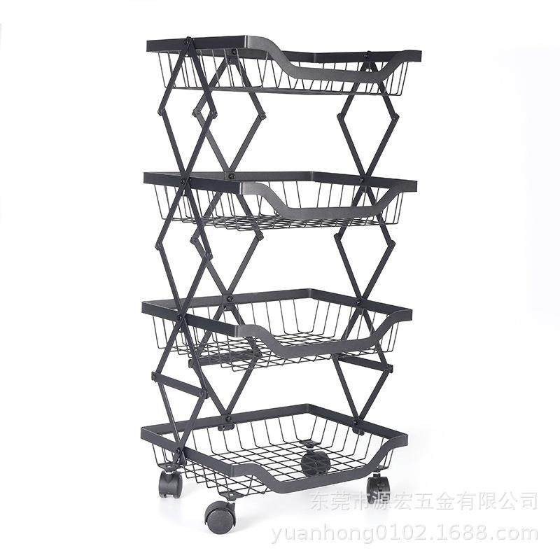 厨置物架折果叠用落地水篮可移动蔬菜收纳架家用厨房品无品牌/房,淘宝优惠券,粉丝福利购,淘宝优惠卷