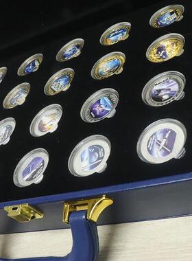 厂家577-050W中国航天梦念彩章套装纪65周年20枚金银章会议景点色
