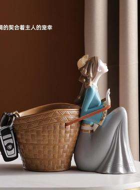 国代潮现名族风格酒店装饰摆件家居树艺艺YZ3779工术脂品客厅发财