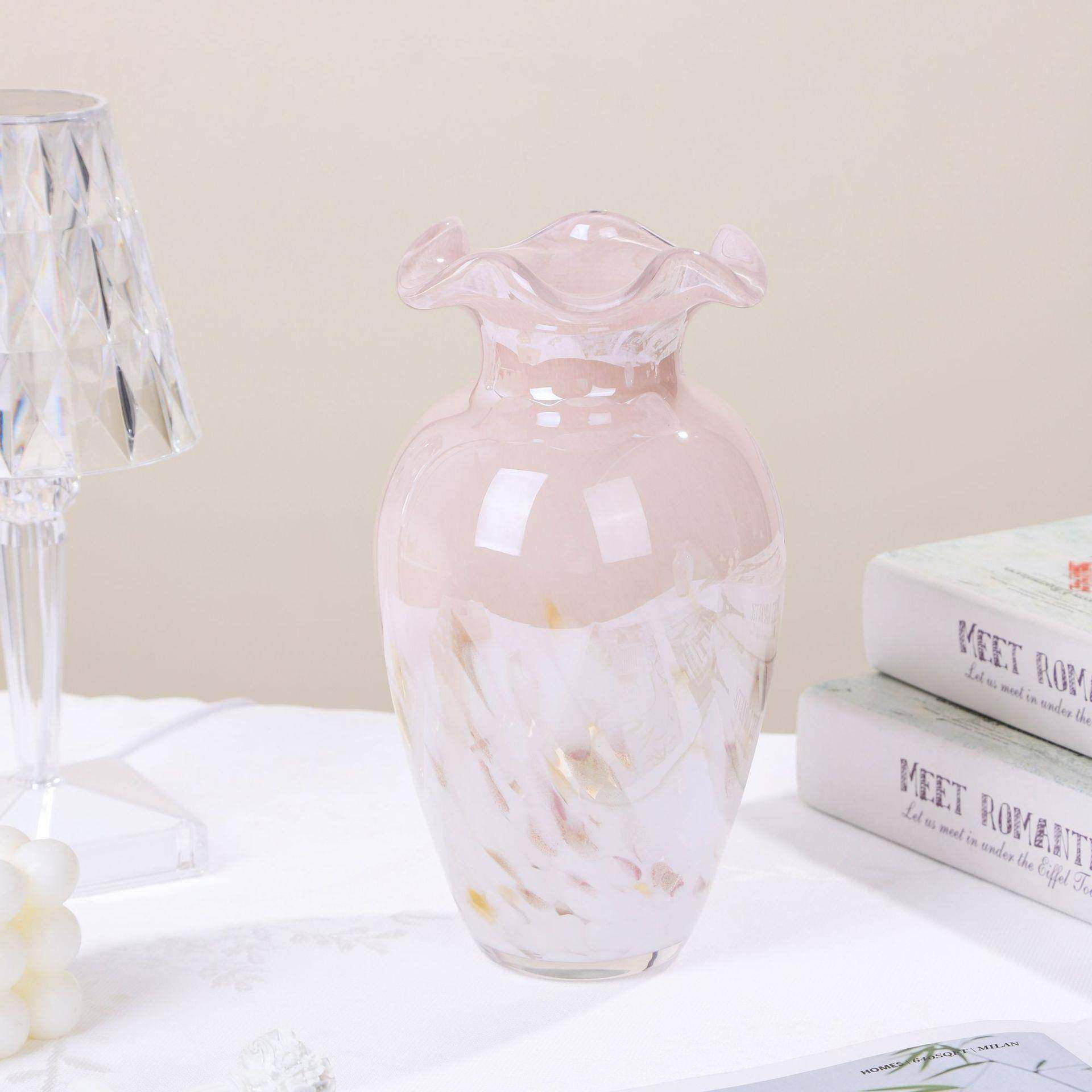 墨雨云烟欧式芬顿花瓶高档实用玻璃花瓶小众复古琉璃花器插花装饰,淘宝优惠券,粉丝福利购,淘宝优惠卷