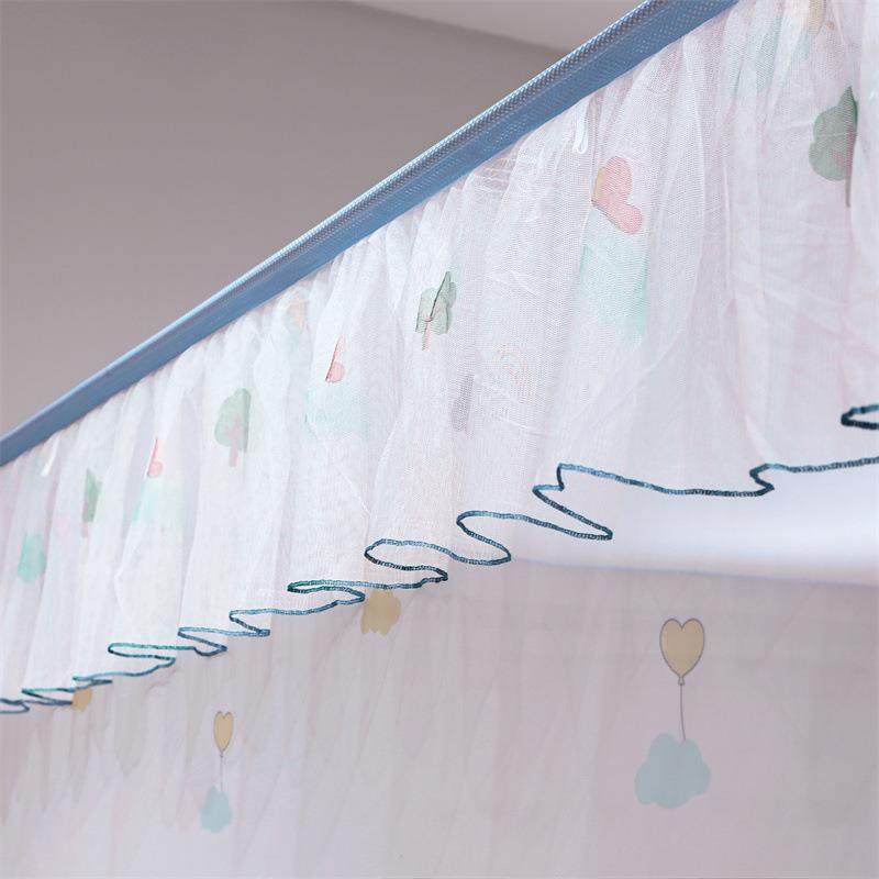 防尘坐床蚊帐儿童防摔家用蒙古包蚊帐加密三开门方顶蚊帐,淘宝优惠券,粉丝福利购,淘宝优惠卷