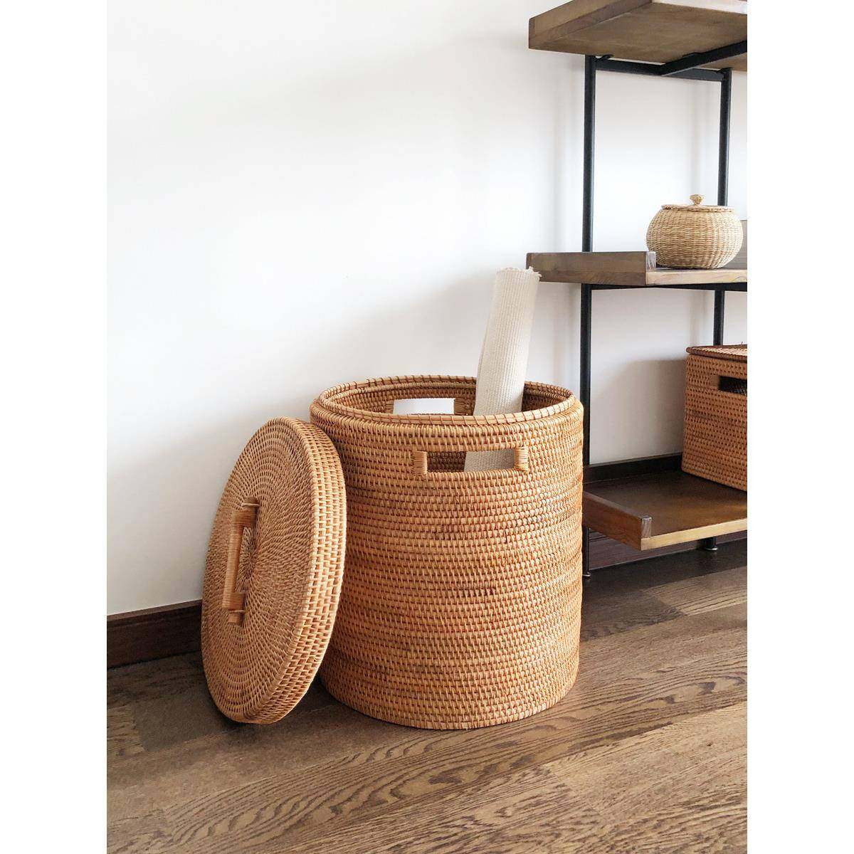 越南藤编脏衣服收纳筐篮玩具衣物桶家用编织简约大号框衣篓子,淘宝优惠券,粉丝福利购,淘宝优惠卷