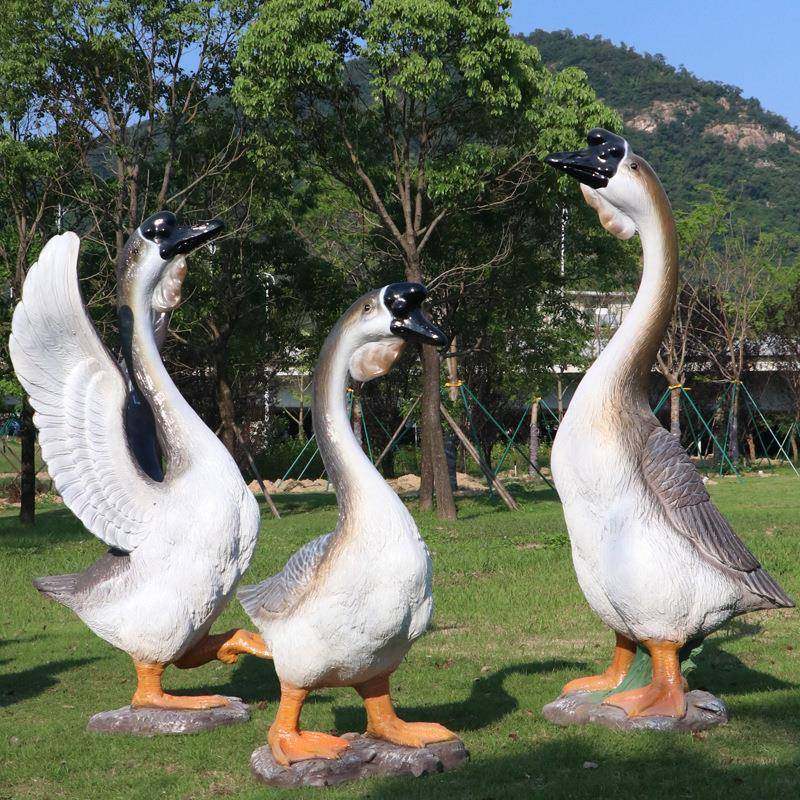 仿真大白鹅雕塑外院景观装饰摆件商场店铺门口头鹅ANO狮庭动物模,淘宝优惠券,粉丝福利购,淘宝优惠卷