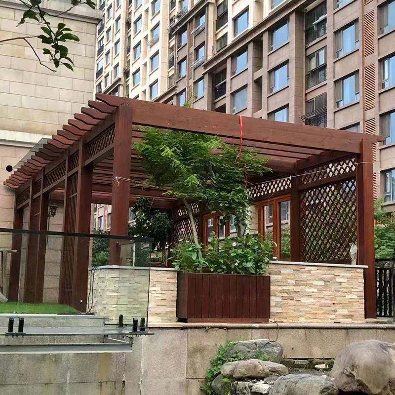 凉亭葡萄架休闲仿古制定防腐木廊架公园庭院亭子户外花架实木木质,淘宝优惠券,粉丝福利购,淘宝优惠卷