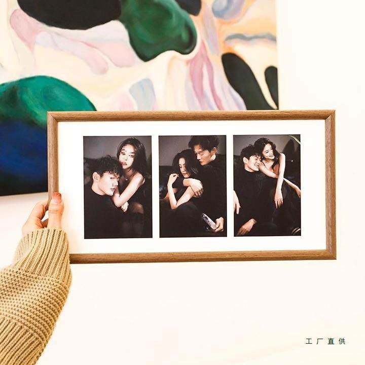实摆F98HHH7H木艺术情侣亲子来片定台制相框三连拍宫格照照片画框,淘宝优惠券,粉丝福利购,淘宝优惠卷