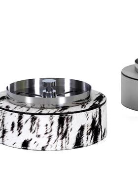 现代轻马GAU毛皮革旋转烟售奢灰缸金属创意家居酒店楼处客厅会议