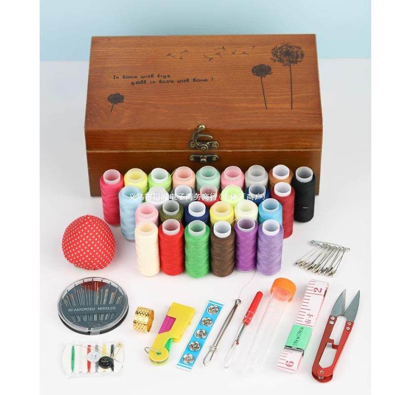 SRH线盒套装针线包家用缝纫线收字针线纳盒十针绣工具实木针线盒,淘宝优惠券,粉丝福利购,淘宝优惠卷