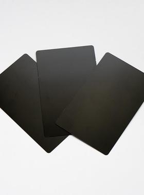 哑黑色0金.45mm属名T-119片激光打刻铝卡片光纤机调试镭雕字钱标