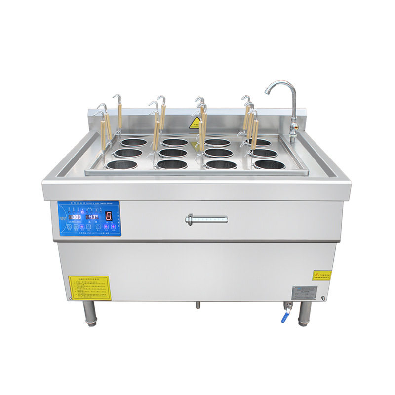 Commercial intelligent electromagnetic noodle cooker, 12-hole noodle cooker, timed electromagnetic noodle cooking hotpot, catering snack equipment