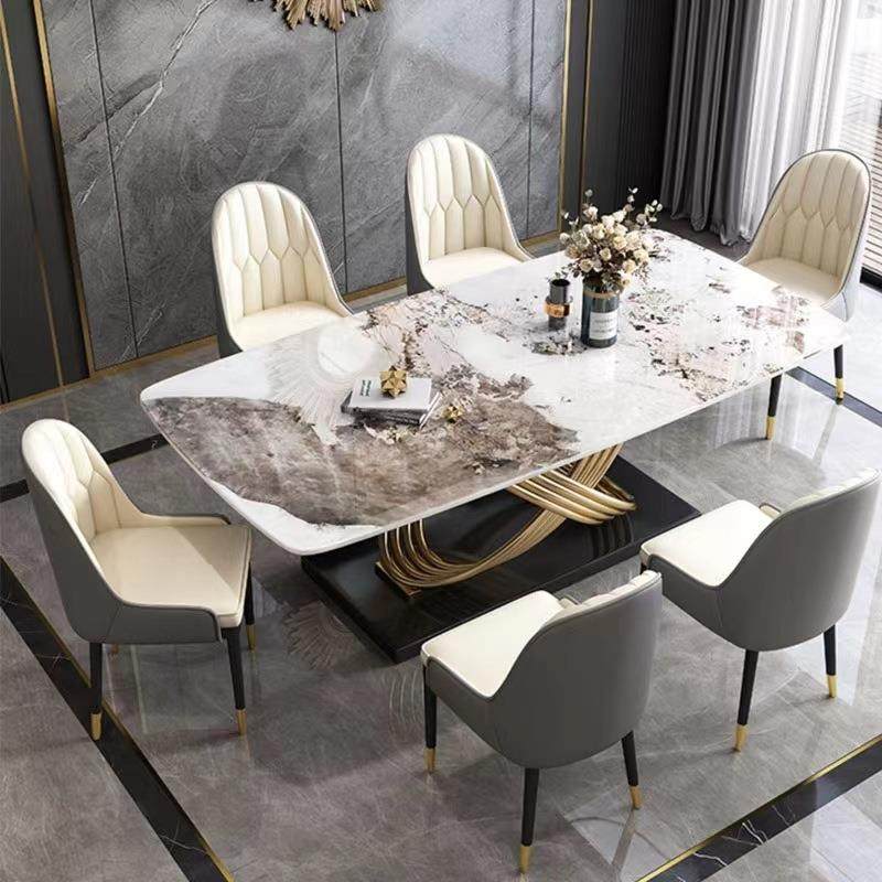 供应轻奢岩板长方形餐桌欧式现代简约大理石长方形饭桌,淘宝优惠券,粉丝福利购,淘宝优惠卷