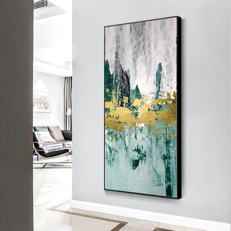 油画手绘新中式玄关金箔抽象黑白山脉装饰画客厅沙发背景走廊挂画,淘宝优惠券,粉丝福利购,淘宝优惠卷