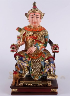 二郎神神像 树脂玻璃钢站杨戬 坐二郎神 二郎真君杨戬神像摆件