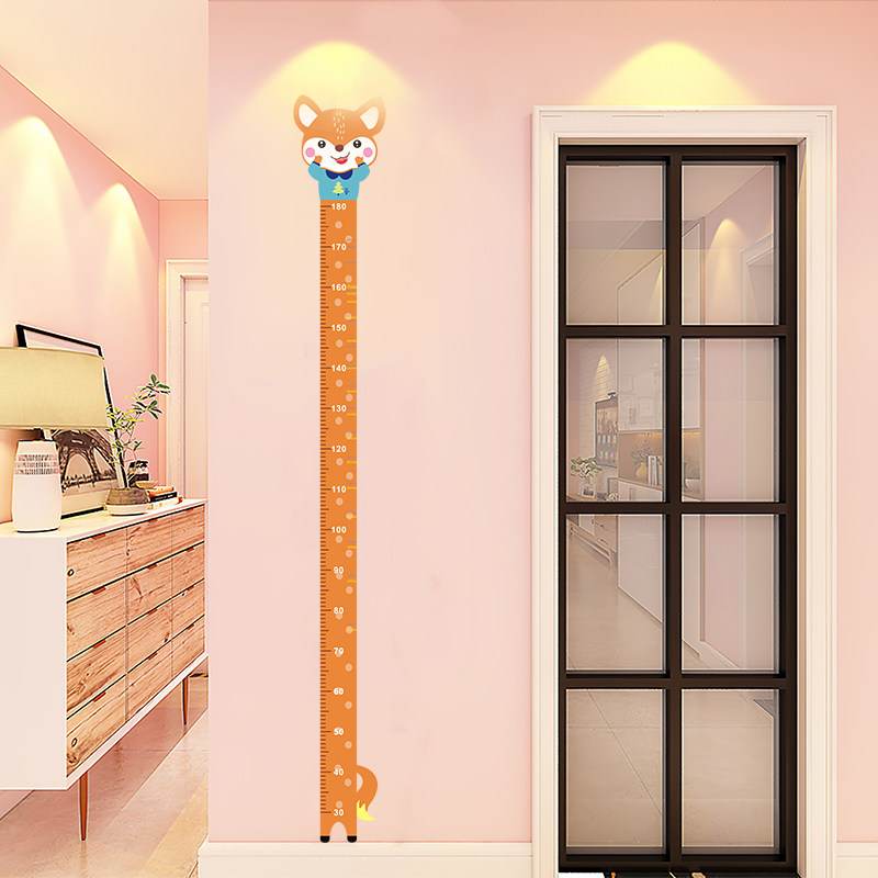 儿童身高墙贴宝宝量身高贴纸卡通墙贴可移除不伤墙婴儿身高测量仪,淘宝优惠券,粉丝福利购,淘宝优惠卷
