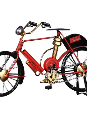 创意铁艺自行车复古摆件家居客厅玄关酒柜装饰品房间工艺品小摆设