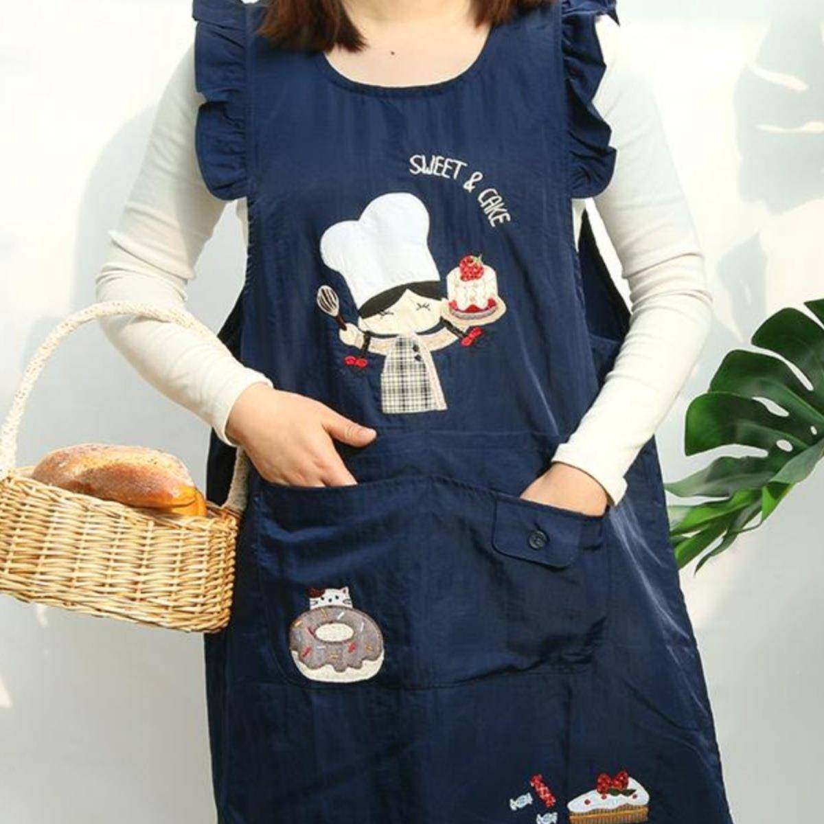 园艺公主防画油污卡通厨房反罩穿衣烘焙花风艺画工10012139作服无,淘宝优惠券,粉丝福利购,淘宝优惠卷