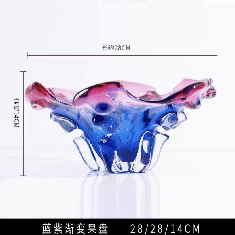 高货轻双拼色琉璃水培花瓶摆件客厅玄关电视柜家居装饰品摆设果盘,淘宝优惠券,粉丝福利购,淘宝优惠卷