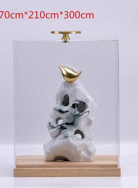 石新中式太湖铜鸟实木饰底座酒店会场展览软装样板会房间F87559SJ