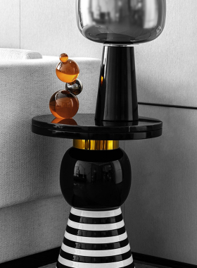 密度家居简约现代创意电镀橘色黑色气泡水晶样板间书房装饰球摆件