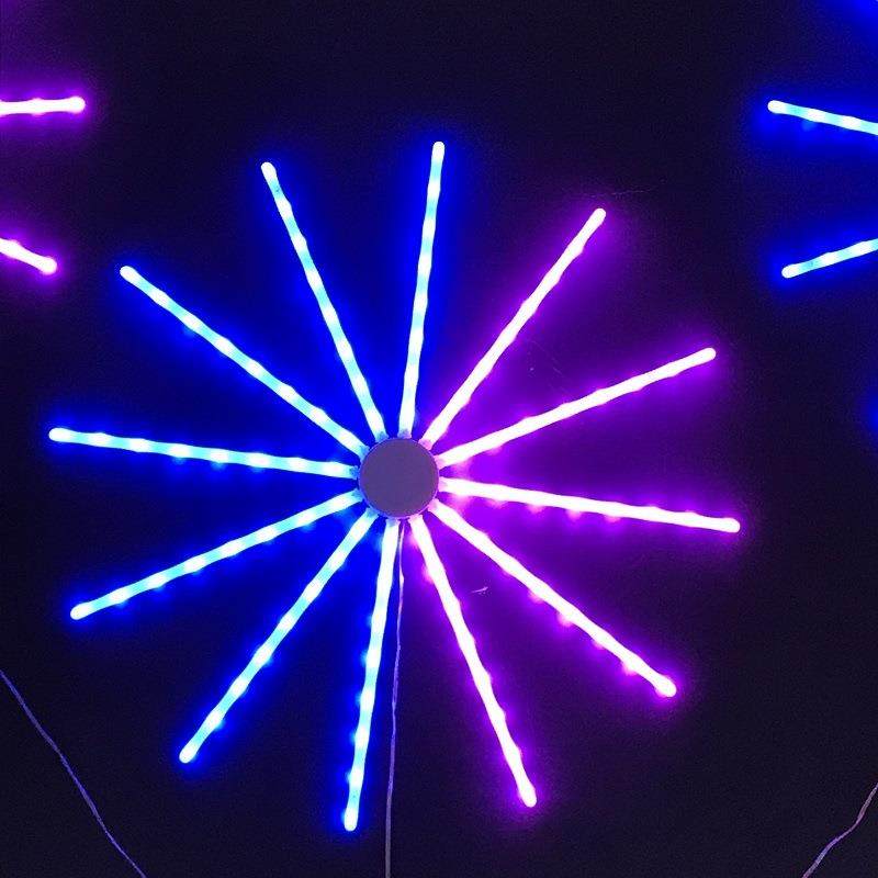 新款LED立体幻彩风扇灯串USB遥控造型风扇户外室内led装饰,淘宝优惠券,粉丝福利购,淘宝优惠卷