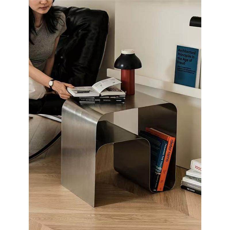 不锈客厅侧边沙发边钢几茶几奢轻卧室床头柜替矮78155代小型桌子,淘宝优惠券,粉丝福利购,淘宝优惠卷