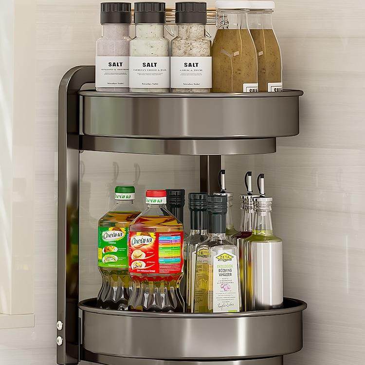 旋转调料用置物架厨双房调料品架子层家角台面F9787S5S转佐料调味,淘宝优惠券,粉丝福利购,淘宝优惠卷