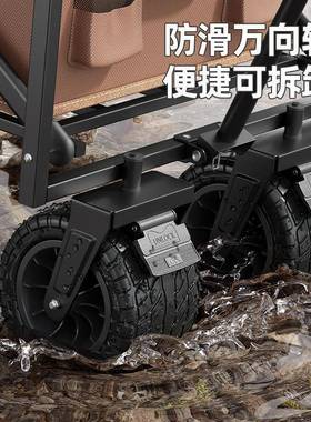 户外便y4d2MzS5露推营车可折叠携手车野营小拖车营地旅行地摊野餐