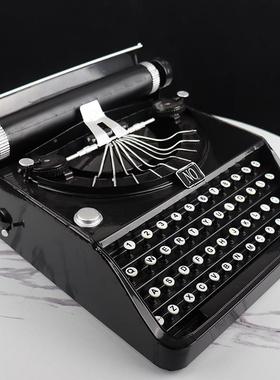 复古怀旧打字机模型铁1121皮工艺老品式书店手影橱窗柜装饰摆件摄