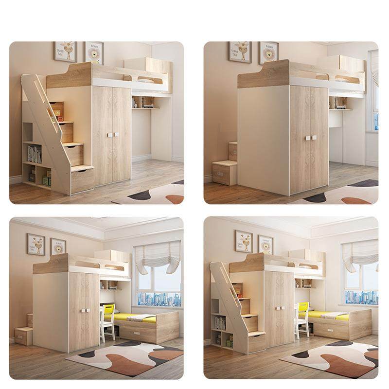 小户型组合床儿童多功能平行交错式上下床带衣柜书桌子母床高低床,淘宝优惠券,粉丝福利购,淘宝优惠卷