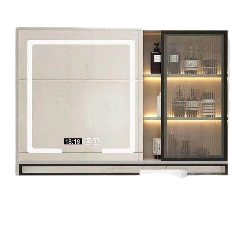 浴室镜智能木挂墙单独镜柜玻璃门带灯卫实生间收纳JMB镜子置柜物,淘宝优惠券,粉丝福利购,淘宝优惠卷