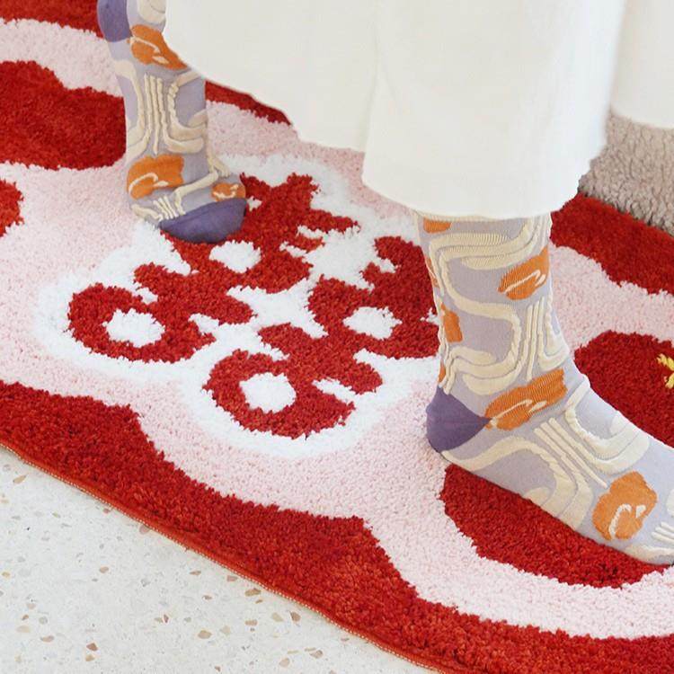 红地毯结婚用装饰爱心喜字脚垫卧室地毯防滑垫加厚吸水植绒地毯,淘宝优惠券,粉丝福利购,淘宝优惠卷