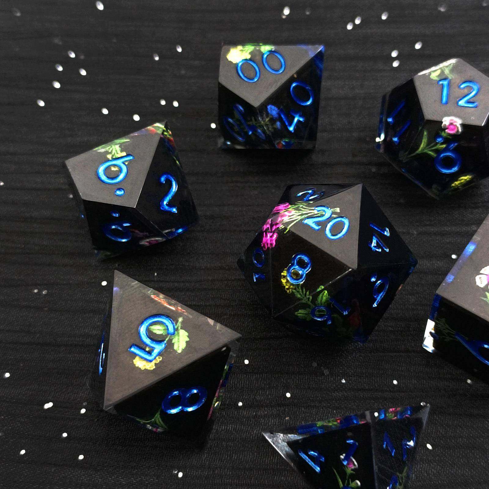 新款锋利的骰中骰色子DND龙与地下城角色扮演TRPG多面体树脂骰,淘宝优惠券,粉丝福利购,淘宝优惠卷