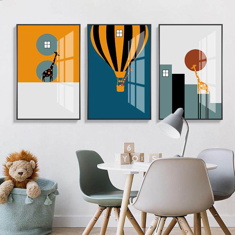 彩色卡通图案男孩女孩卧室床头挂画童趣儿童房装饰画温馨创意墙画,淘宝优惠券,粉丝福利购,淘宝优惠卷