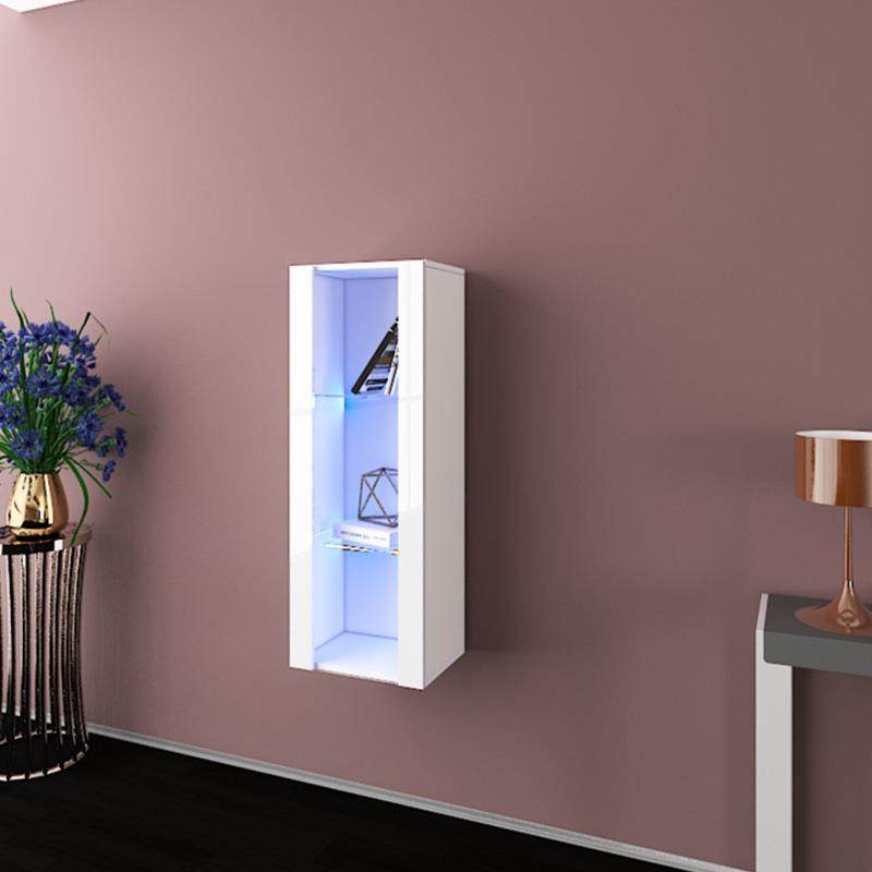 壁挂式展示柜卧室餐厅酒水置物柜LED灯板式家具家用展示柜,淘宝优惠券,粉丝福利购,淘宝优惠卷