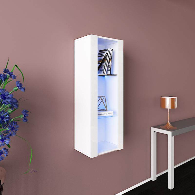 壁挂式展示柜卧室餐厅酒水置物柜LED灯板式家具家用展示柜,淘宝优惠券,粉丝福利购,淘宝优惠卷