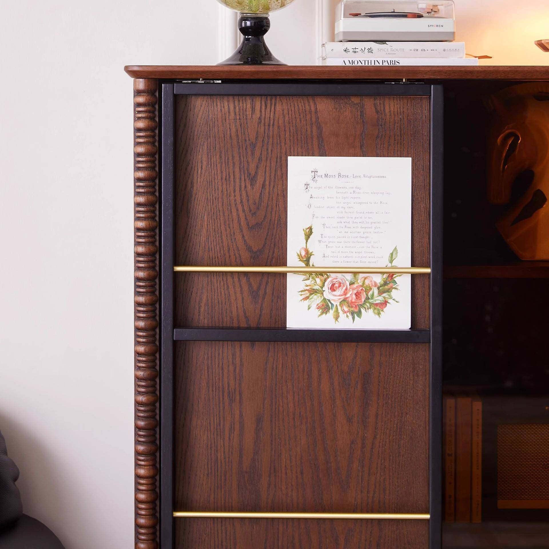 法式靠74658实木书柜带玻璃门客厅墙家斗柜展示柜用古中风收纳储,淘宝优惠券,粉丝福利购,淘宝优惠卷