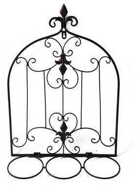 欧式铁简客厅花园花架艺花盆架壁约挂上盆栽RC184178摆件架子家居