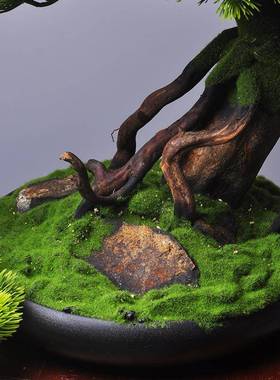 仿真迎客盆关景办松公室摆件植新中式绿招MZ10107财树酒店玄装饰