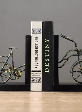 创意欧式乡村车风格仿古车书立单书靠自行KB316树脂摆件家居饰装