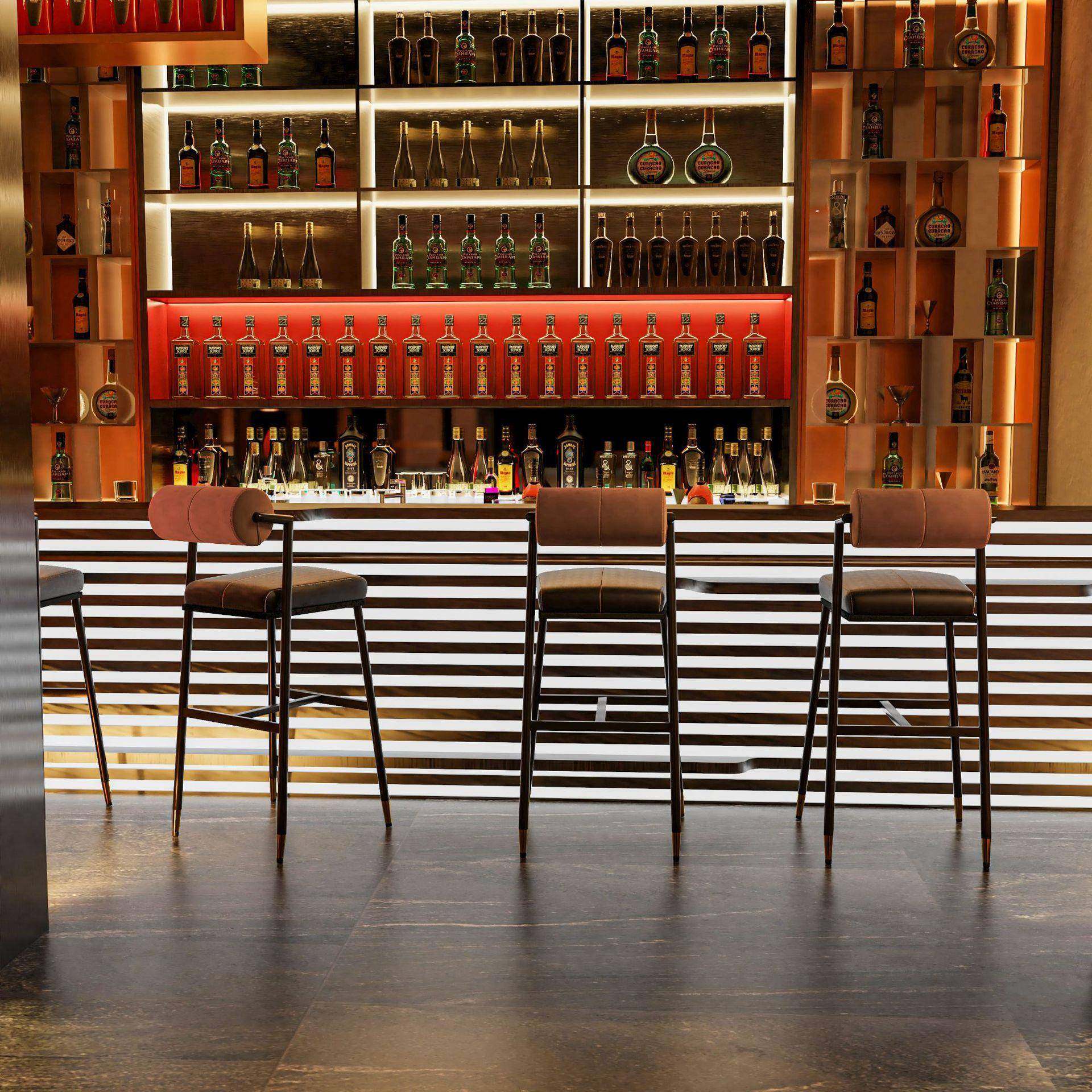 铁艺软包靠背高脚吧台椅子酒吧ktv前台复古简约吧台沙发椅,淘宝优惠券,粉丝福利购,淘宝优惠卷