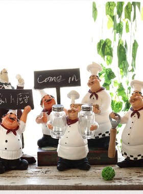 美式乡村举牌厨师摆件 餐厅酒吧咖啡馆面包房时尚家居装饰品摆设